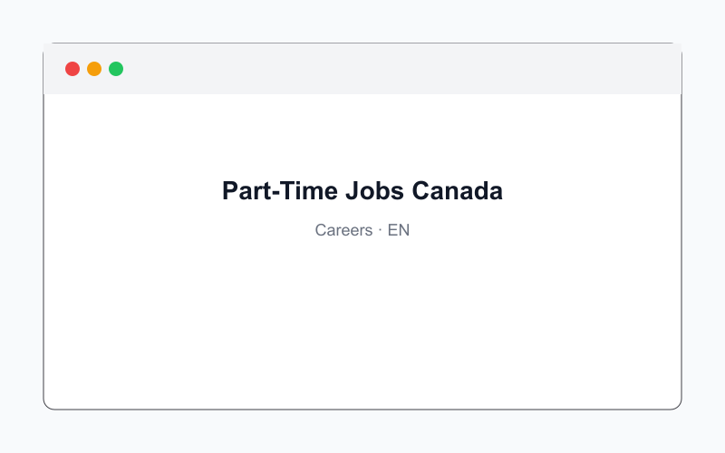 Part-time jobs for students Canada