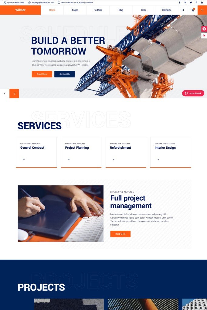 Construction company website